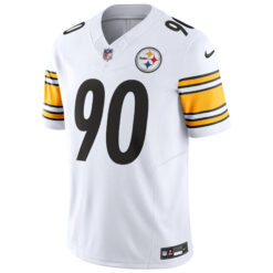 Alternative view of T.J. Watt Pittsburgh Steelers White Vapor F.U.S.E Limited Jersey - All Stitched