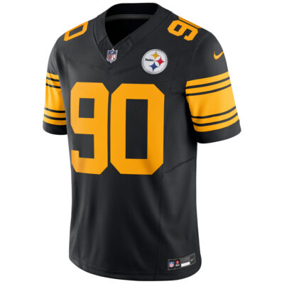 Alternative view of T.J. Watt Pittsburgh Steelers Black 2nd Alternate Vapor F.U.S.E Limited Jersey - All Stitched