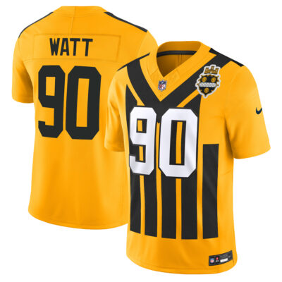 T.J. Watt Pittsburgh Steelers Gold 1933 Throwback Vapor F.U.S.E Limited Jersey - All Stitched