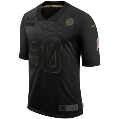 Alternative view of T.J. Watt Pittsburgh Steelers Black Salute To Service Limited Jersey - All Stitched