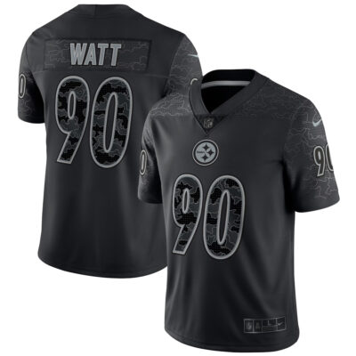 T.J. Watt Pittsburgh Steelers Black RFLCTV Limited Jersey - All Stitched