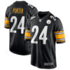 Joey Porter Jr Pittsburgh Steelers Black Game Jersey - All Stitched