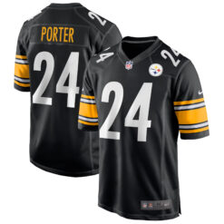Joey Porter Jr Pittsburgh Steelers Black Game Jersey - All Stitched