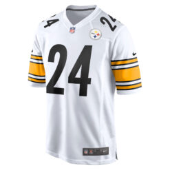 Alternative view of Joey Porter Jr Pittsburgh Steelers White Game Jersey - All Stitched