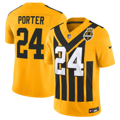 Joey Porter Jr Pittsburgh Steelers Gold 1933 Throwback Vapor F.U.S.E Limited Jersey - All Stitched