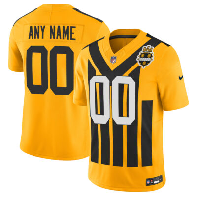 Custom Pittsburgh Steelers Gold 1933 Throwback Vapor F.U.S.E Limited Jersey - All Stitched