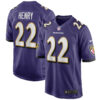 Derrick Henry Baltimore Ravens Purple Home Game Jersey - All Stitched
