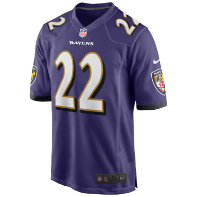 Alternative view of Derrick Henry Baltimore Ravens Purple Home Game Jersey - All Stitched