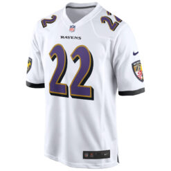 Alternative view of Derrick Henry Baltimore Ravens White Away Game Jersey - All Stitched