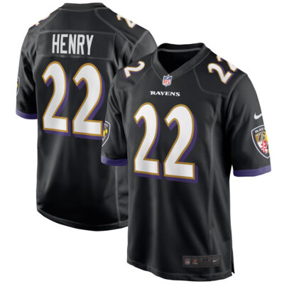 Derrick Henry Baltimore Ravens Black Alternate Game Jersey - All Stitched