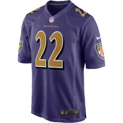 Alternative view of Derrick Henry Baltimore Ravens Purple Alternate Game Jersey - All Stitched