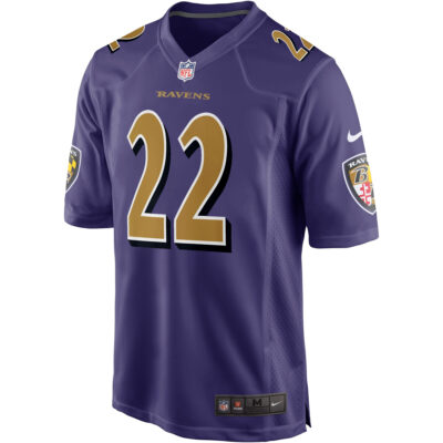 Alternative view of Derrick Henry Baltimore Ravens Purple Alternate Game Jersey - All Stitched