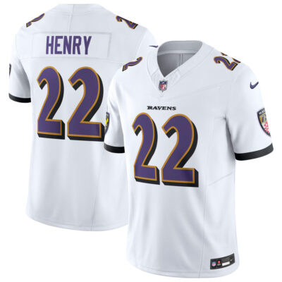 Derrick Henry Baltimore Ravens White Away Vapor F.U.S.E Limited Jersey - All Stitched