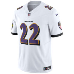 Alternative view of Derrick Henry Baltimore Ravens White Away Vapor F.U.S.E Limited Jersey - All Stitched