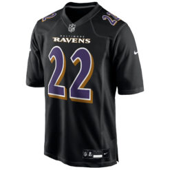 Alternative view of Derrick Henry Baltimore Ravens Black Fashion Game Jersey - All Stitched