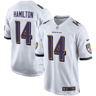 Kyle Hamilton Baltimore Ravens White Away Game Jersey - All Stitched