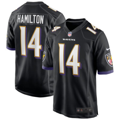 Kyle Hamilton Baltimore Ravens Black Alternate Game Jersey - All Stitched