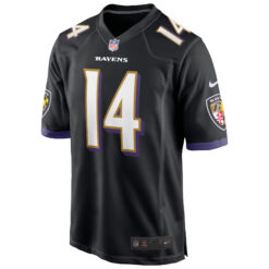 Alternative view of Kyle Hamilton Baltimore Ravens Black Alternate Game Jersey - All Stitched