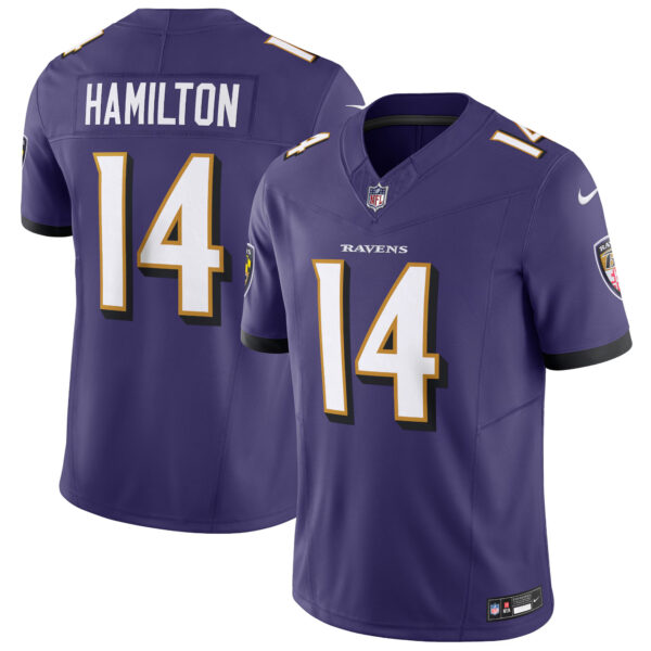 Kyle Hamilton Baltimore Ravens Purple Home Vapor F.U.S.E Limited Jersey - All Stitched