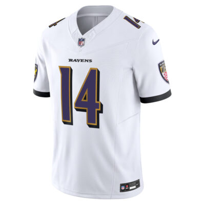 Alternative view of Kyle Hamilton Baltimore Ravens White Away Vapor F.U.S.E Limited Jersey - All Stitched