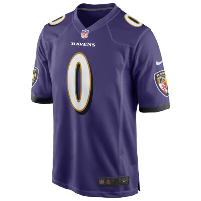 Alternative view of Roquan Smith Baltimore Ravens Purple Home Game Jersey - All Stitched