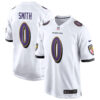 Roquan Smith Baltimore Ravens White Away Game Jersey - All Stitched