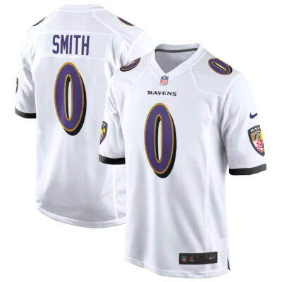 Roquan Smith Baltimore Ravens White Away Game Jersey - All Stitched