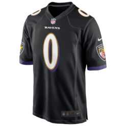 Alternative view of Roquan Smith Baltimore Ravens Black Alternate Game Jersey - All Stitched