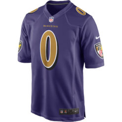 Alternative view of Roquan Smith Baltimore Ravens Purple Alternate Game Jersey - All Stitched