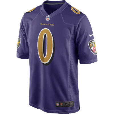 Alternative view of Roquan Smith Baltimore Ravens Purple Alternate Game Jersey - All Stitched