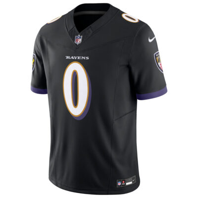 Alternative view of Roquan Smith Baltimore Ravens Black Alternate Vapor F.U.S.E Limited Jersey - All Stitched