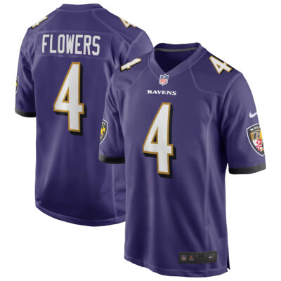 Zay Flowers Baltimore Ravens Purple Home Game Jersey - All Stitched