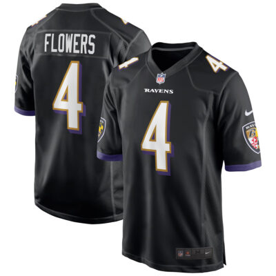 Zay Flowers Baltimore Ravens Black Alternate Game Jersey - All Stitched