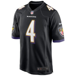 Alternative view of Zay Flowers Baltimore Ravens Black Alternate Game Jersey - All Stitched