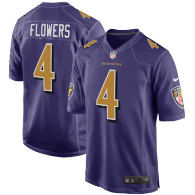 Zay Flowers Baltimore Ravens Purple Alternate Game Jersey - All Stitched