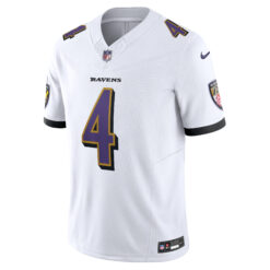 Alternative view of Zay Flowers Baltimore Ravens White Away Vapor F.U.S.E Limited Jersey - All Stitched