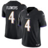 Zay Flowers Baltimore Ravens Black Alternate Vapor F.U.S.E Limited Jersey - All Stitched