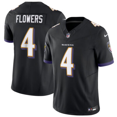 Zay Flowers Baltimore Ravens Black Alternate Vapor F.U.S.E Limited Jersey - All Stitched