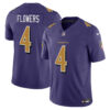 Zay Flowers Baltimore Ravens Purple Alternate Vapor F.U.S.E Limited Jersey - All Stitched