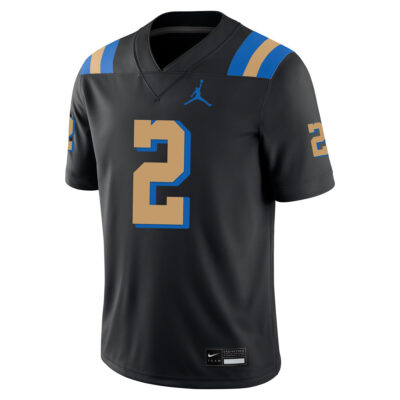 Alternative view of Andre Jordan Jr. UCLA Bruins Football Black Alternate Jersey - All Stitched
