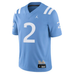 Alternative view of Andre Jordan Jr. UCLA Bruins Football Light Blue Alternate Jersey - All Stitched