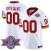 Custom Washington Commanders White 1992 Throwback Jersey w/ Super Bowl Patch - All Stitched