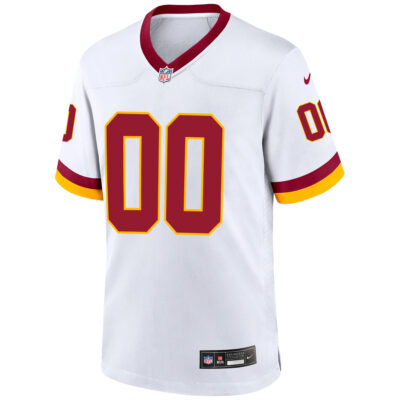 Alternative view of Custom Washington Commanders White Alternate Game Jersey - All Stitched