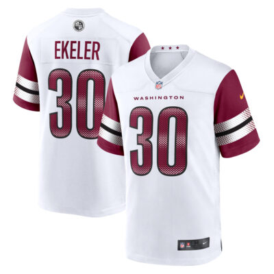 Austin Ekeler Washington Commanders White Game Jersey - All Stitched