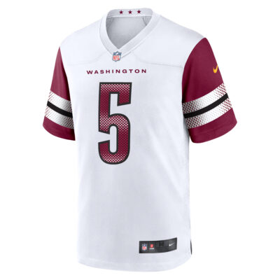 Alternative view of Jayden Daniels Washington Commanders White Game Jersey - All Stitched