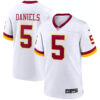 Jayden Daniels Washington Commanders White Alternate Game Jersey - All Stitched