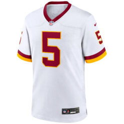Alternative view of Jayden Daniels Washington Commanders White Alternate Game Jersey - All Stitched