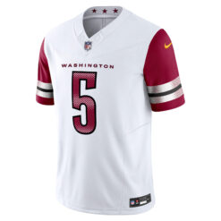 Alternative view of Jayden Daniels Washington Commanders White Vapor F.U.S.E Limited Jersey - All Stitched