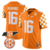 Peyton Manning Tennessee Volunteers Football Checkerboard Orange Stitched Jersey w/ SEC Patch