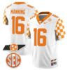 Peyton Manning Tennessee Volunteers Football Checkerboard White Stitched Jersey w/ SEC Patch